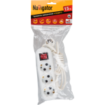 Удлинитель Navigator 71 454 NPE-S1-03-150-ESC-3x0.75 с/з с выкл. 3 гн. 1.5м