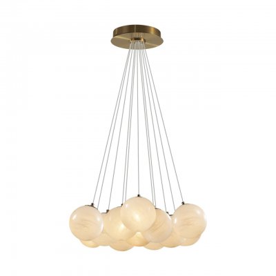 7109/13 MIDCENT ODL26 Подвесной светильник  металл/стекло/бронза/белый  IP20 E14 13*5W  220-240V MAGIA