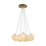 7109/13 MIDCENT ODL26 Подвесной светильник  металл/стекло/бронза/белый  IP20 E14 13*5W  220-240V MAGIA