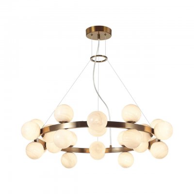 7109/24 MIDCENT ODL26 Подвесной светильник  белый/стекло/металл IP20 G9 24*5W  220-240V MAGIA