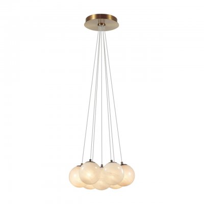 7109/7 MIDCENT ODL26 Подвесной светильник  металл/стекло/бронза/белый IP20 E14 7*5W  220-240V MAGIA