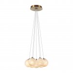7109/7 MIDCENT ODL26 Подвесной светильник  металл/стекло/бронза/белый IP20 E14 7*5W  220-240V MAGIA