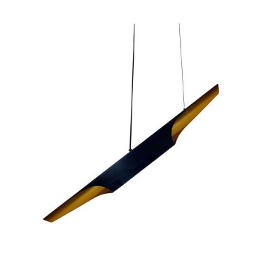 Подвесной светильник БАМБУК черный w79*8 h100 E27 2*40W Kink light 711