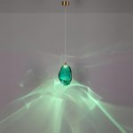 7110/4LA L-VISION ODL25 Подвесной светильник зеленый/бирюз. стекло/металл IP20 LED 4W 300Лм 3000K 200° 220V GEMME