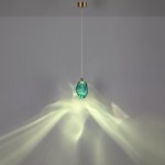 7110/4LC L-VISION ODL25 Подвесной светильник  зеленый/бирюз. стекло/металл IP20 LED 4W 300Лм 3000K 200° 220V GEMME