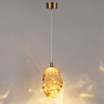 7111/4LA L-VISION ODL25 Подвесной светильник  золотистый/янтарное стекло/металл IP20 LED 4W 300Лм 3000K 200° 220V GEMME