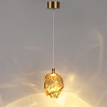 7111/4LB L-VISION ODL25 Подвесной светильник  золотистый/янтарное стекло/металл IP20 LED 4W 300Лм 3000K 200° 220V GEMME