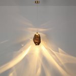 7112/4LA L-VISION ODL25 Подвесной светильник  коричневый/коньячн. стекло/металл IP20 LED 4W 300Лм 3000K 200° 220V GEMME