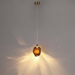 7112/4LB L-VISION ODL25 Подвесной светильник коричневый/коньячн. стекло/металл IP20 LED 4W 300Лм 3000K 200° 220V GEMME