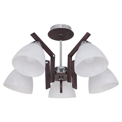 Светильник ЭкономСвет 7112/5CR+BR WT