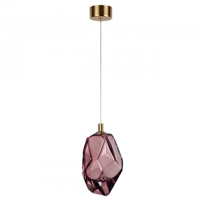 7113/4LA L-VISION ODL25 Подвесной светильник сиреневый/винное стекло/металл IP20 LED 4W 300Лм 3000K 200° 220V GEMME