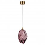 7113/4LA L-VISION ODL25 Подвесной светильник сиреневый/винное стекло/металл IP20 LED 4W 300Лм 3000K 200° 220V GEMME