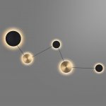 7115/30WL HIGHTECH ODL26 Настенный светильник  черный/бронза/металл IP20 LED 30W 1350Лм 3000K 220-240V GALAXY (ВМЕСТО 4211/38WL)