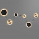 7115/36WL HIGHTECH ODL26 Настенный светильник  черный/бронза/металл IP20 LED 36W 1620Лм 3000K 220-240V GALAXY (ВМЕСТО 4211/51WL)