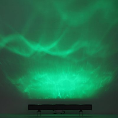 7186/80FL HIGHTECH ODL27 Напольный переносной светильник  черный/прозрачный/стекло/металл IP65 LED 80W RGBW 90°  220V WATERFALL