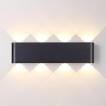 7191/8WL HIGHTECH ODL27 Настенный светильник черный браш./металл IP20 LED 8W 3000K 220V MAGNUM