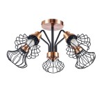 Светильник Colosseo optima 72424/5C матовый черный/розовая медь