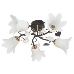 Светильник ЭкономСвет 7319/5BK+GD WT