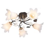 Светильник ЭкономСвет 7319/5BK+GD WT