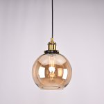 Подвесной светильник Loft Clear Glass Sphere Cloche Дымчатый ImperiumLoft 73694-22