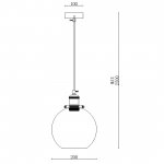 Подвесной светильник Loft Clear Glass Sphere Cloche Дымчатый ImperiumLoft 73694-22