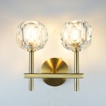 Бра RH Boule de Cristal Double Sconce Brass ImperiumLoft 73769-22