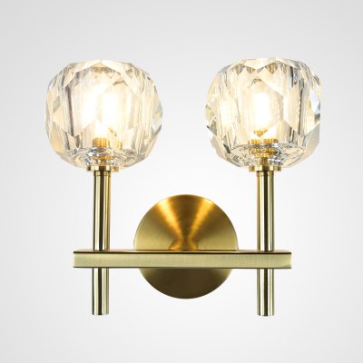 Бра RH Boule de Cristal Double Sconce Brass ImperiumLoft 73769-22