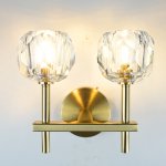 Бра RH Boule de Cristal Double Sconce Brass ImperiumLoft 73769-22