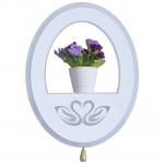 074110,22 Бра Лебеди белый w27*21 h4 Led 21W (3000+4000k+сиреневая подсветка),  3 режима свечения Kink light