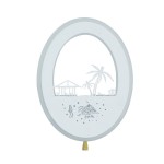 074110,26 Бра Пальма белый h4 d22 Led 21W (3000+4000k + синяя подсветка) Kink light