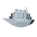 Подвесной светильник КОРАБЛЬ для детской комнаты d-55*21 H-80 E14 5*40w Kink light 7420