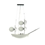 Подвесной светильник ЯХТА белый 3 плаф d57*30 h80 E27 5*40w (пульт ДУ в комплекте) Kink light 7422