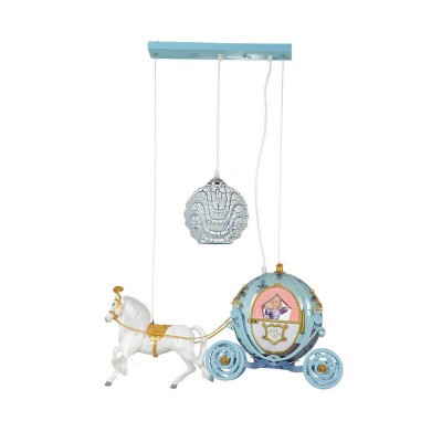 Подвесной светильник КАРЕТА ЗОЛУШКИ голубой h-100cm d-68*22cm E27 2*40w Flare led Kink light 7440,05 Подвесной светильник КАРЕТА ЗОЛУШКИ голубой h-100cm d-68*22cm E27 2*40w Flare led Kink light 7440,05