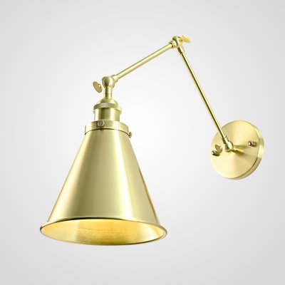 Бра Gloce Cone Shade Loft Industrial Metal Tall Gold ImperiumLoft 74698-22