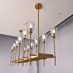 Люстра RH TORCHE DE VERRE Linear Chandelier 12 ImperiumLoft 74929-22