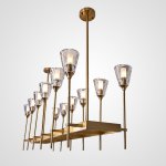 Люстра RH TORCHE DE VERRE Linear Chandelier 12 ImperiumLoft 74929-22