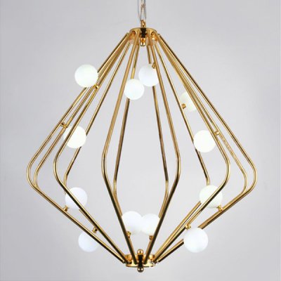 Люстра Cage with white balls Chandelier ImperiumLoft 74941-22