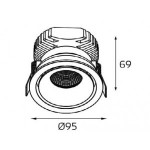 IT02-008 DIM black светильник встраиваемый Italline
