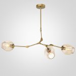 Люстра Сrumpled Glass Bubble Chandelier Gold 3 плафона ImperiumLoft 75177-22