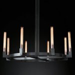 Люстра RH CANELLE Round Chandelier 8 Modern Black ImperiumLoft 75178-22