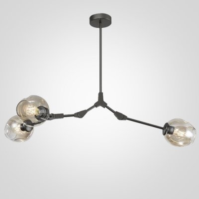 Люстра Сrumpled Glass Bubble Chandelier Gray 3 плафона ImperiumLoft 75179-22