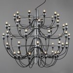 Подвесная люстра Flos 2097 50 holder Chrome by Gino Sarfatti