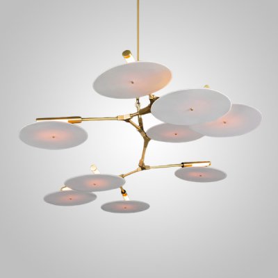 Люстра White Disc 9 ламп ImperiumLoft 75721-22