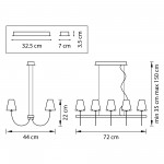 Люстра подвесная Lightstar 758102 Diafano