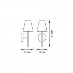 Светильник настенный бра Lightstar 758612 Diafano