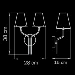 Светильник бра двойное Lightstar 758624 Diafano