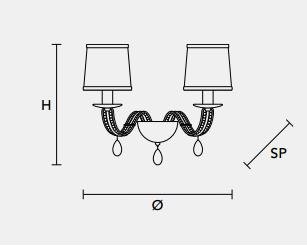 Настенный светильник Masiero CLASSICA 7600 A2 Настенный светильник Masiero CLASSICA 7600 A2