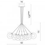 Светильник подвесной Divinare 7720/02 SP-19 GRAPPOLO