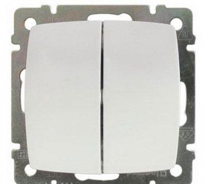 

Suno Слоновая кость Выключатель 2-х клавишный 774605