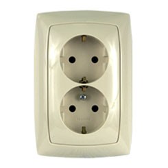 Suno Слоновая кость Розетка 2-ная 774625 Suno Слоновая кость Розетка 2-ная 774625